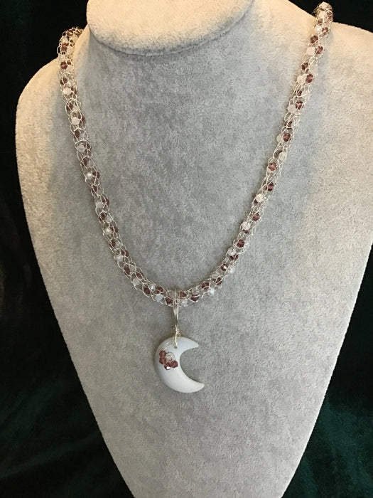 Handmade necklace chain pendant with choice of gemstone