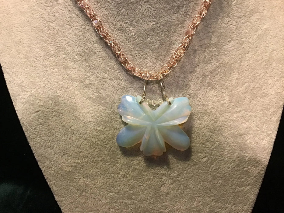 Handmade necklace chain pendant with choice of gemstone