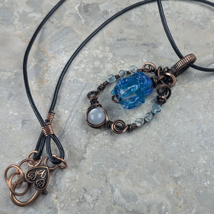 Blue Jellyfish Necklace