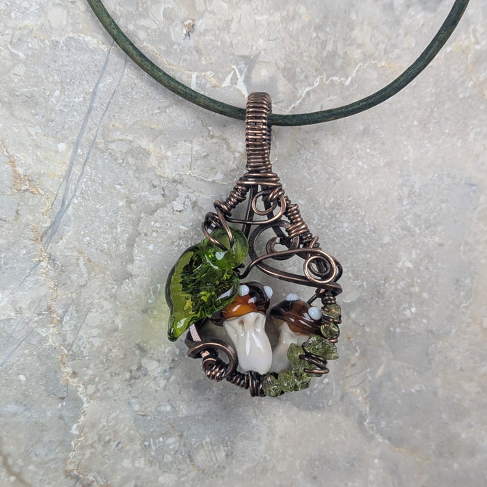 Whimsical Mushroom Necklace