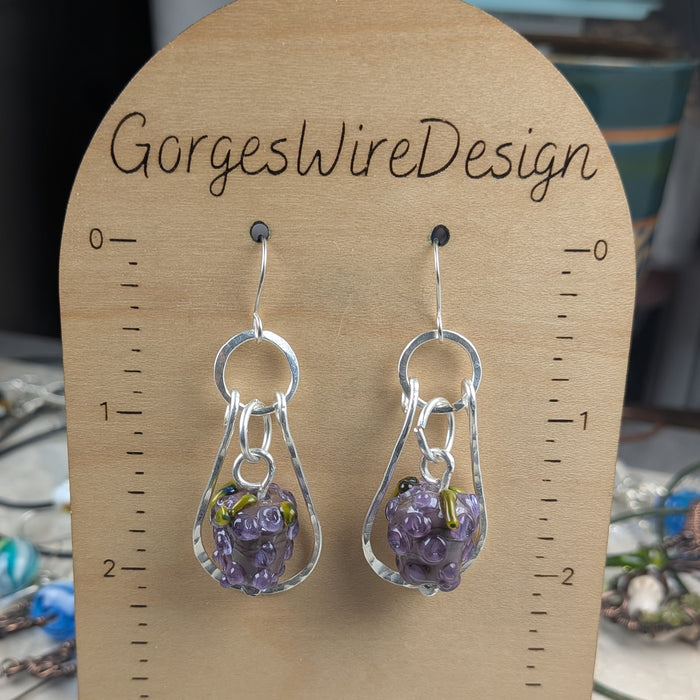 Purple Grape Earrings