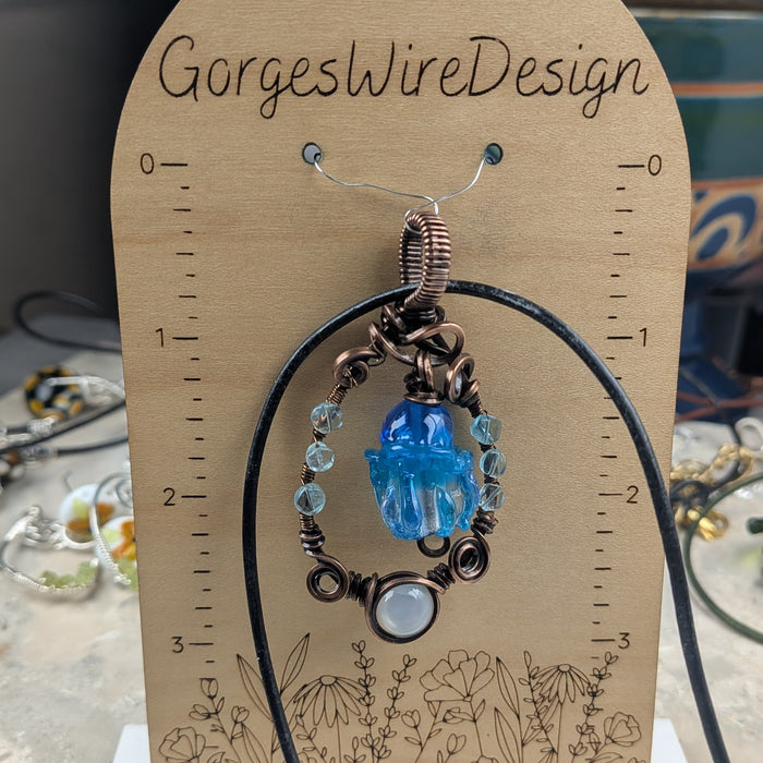 Blue Jellyfish Necklace