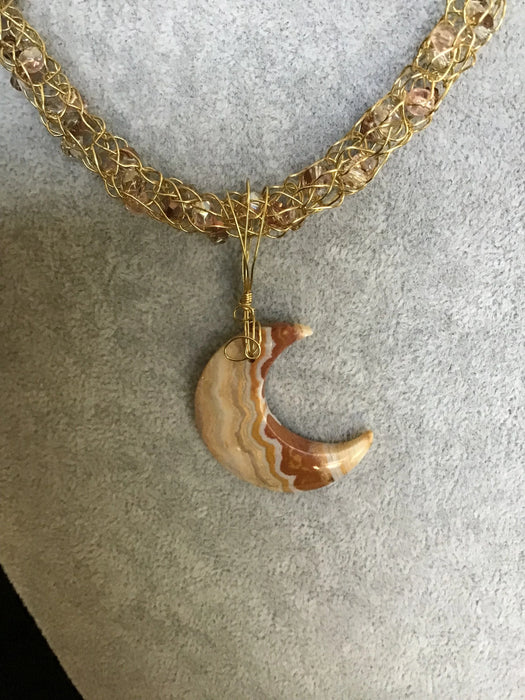 Handmade necklace chain pendant with choice of gemstone