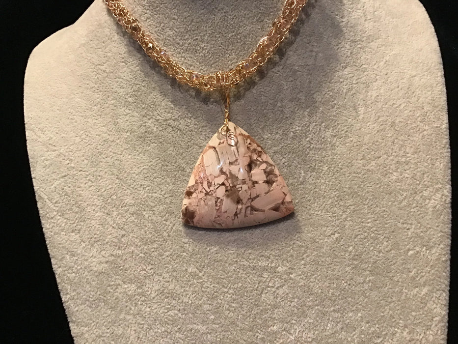 Handmade necklace chain pendant with choice of gemstone