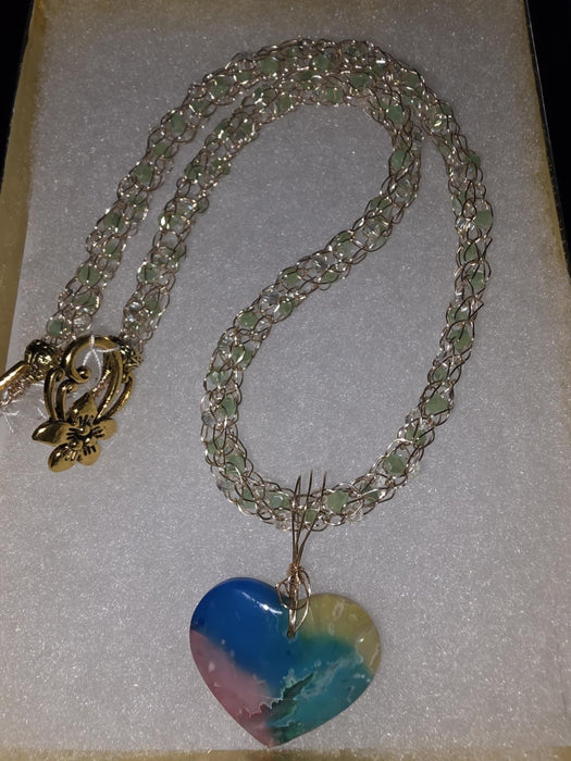 Handmade necklace chain pendant with choice of gemstone