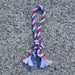Red White and Blue Cotton Rope Knotted Toy