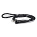reflective black nylon snap leash with 3 rows of reflective strips