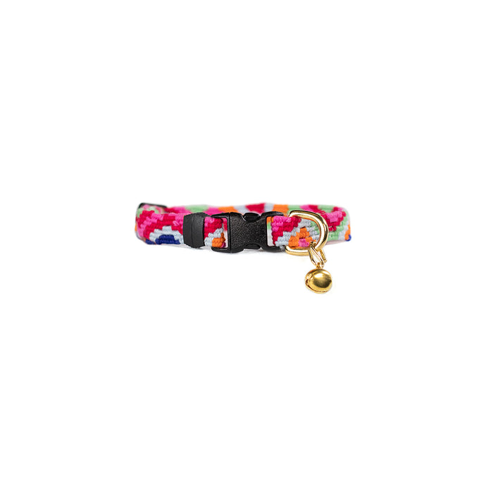 Retro Cat Collar with Breakaway Buckle and attached bell