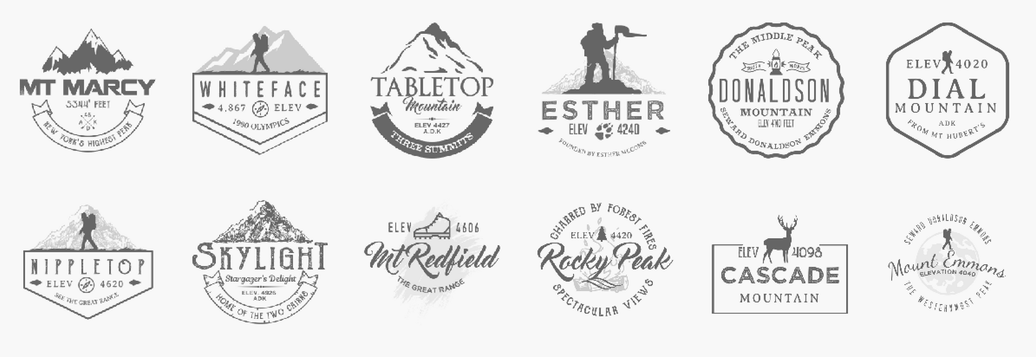 Adirondack 46 Peaks Building Blocks Trackers