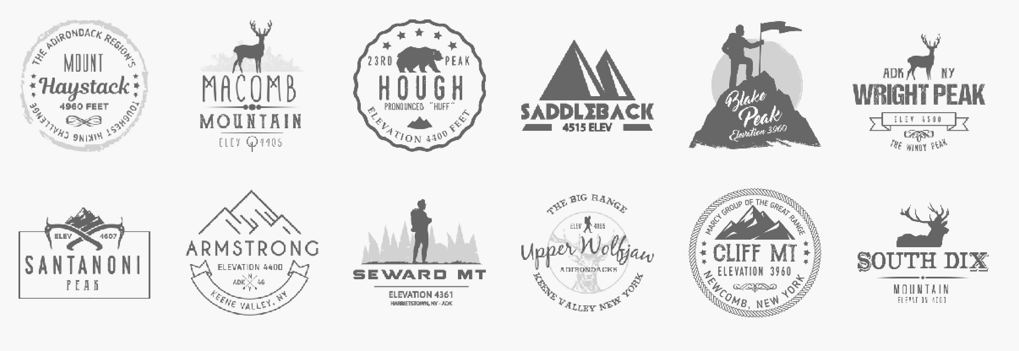 Adirondack Peaks Refrigerator Magnets