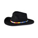 a tail we could wag Starry Day Mango hatband on black hat