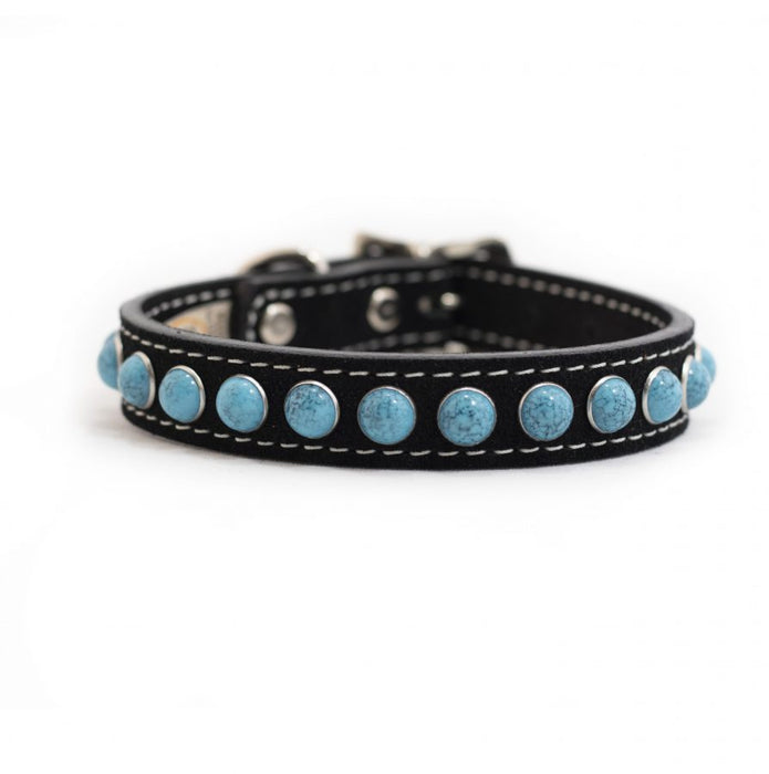 Cabachon Collar - Turquoise on Suede