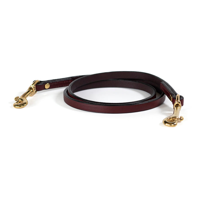 Two Dog Walker / No Tangle Leash - Leather - Extra Length