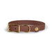 Upland & Downstream brown Biothane collar with brass hardware and tail snap
