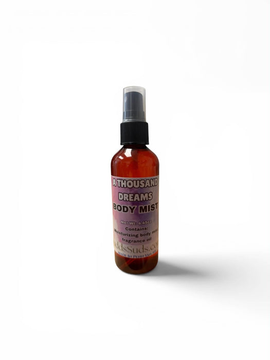 Body mist bottle labeled 'Nthousands Dreams' on a white background