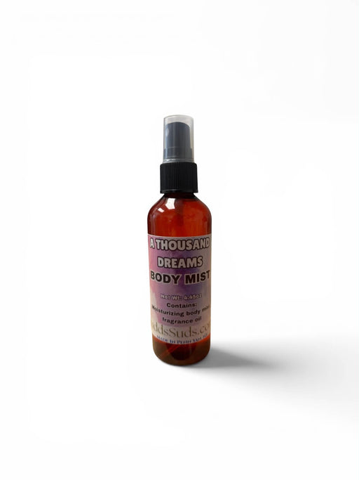 Body mist bottle labeled 'Nthousands Dreams' on a white background