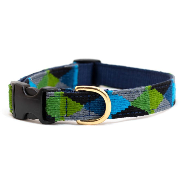 a tail we could wag Side-Release Dog Collar - Argyle