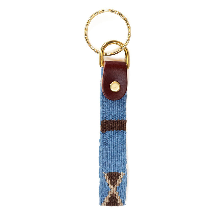 key ring in Block Island Blue pattern