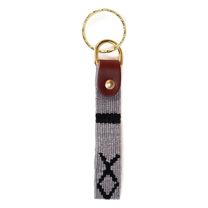 key ring in Block Island Slate pattern