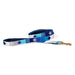 National Parks Collection leash in pattern Glacier in blues and greys with brass hardware