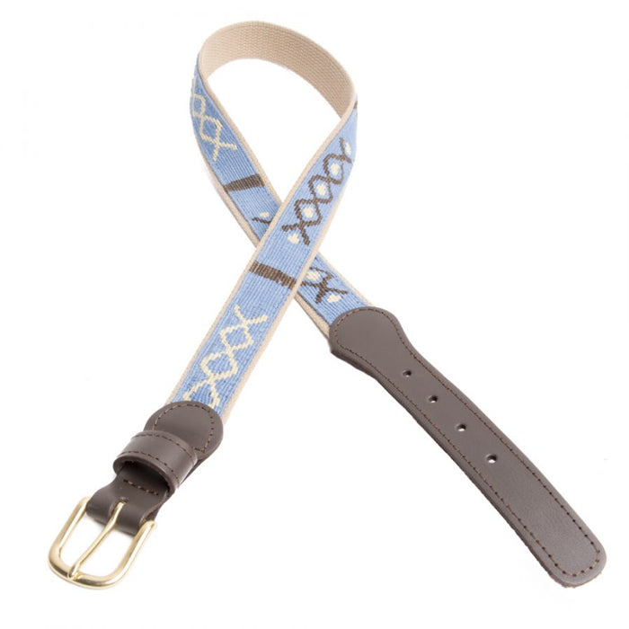 a tail we could wag Cotton and Leather Belt - Block Island