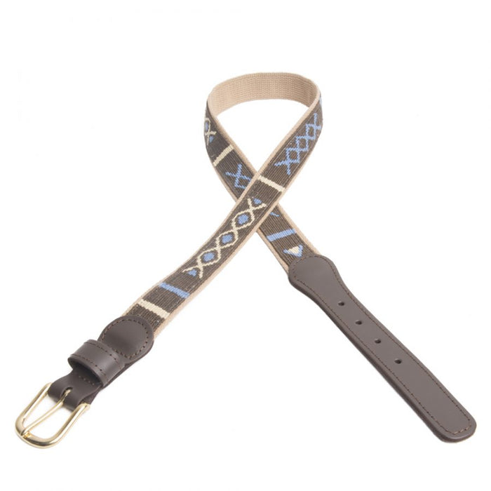 a tail we could wag Cotton and Leather Belt - Block Island