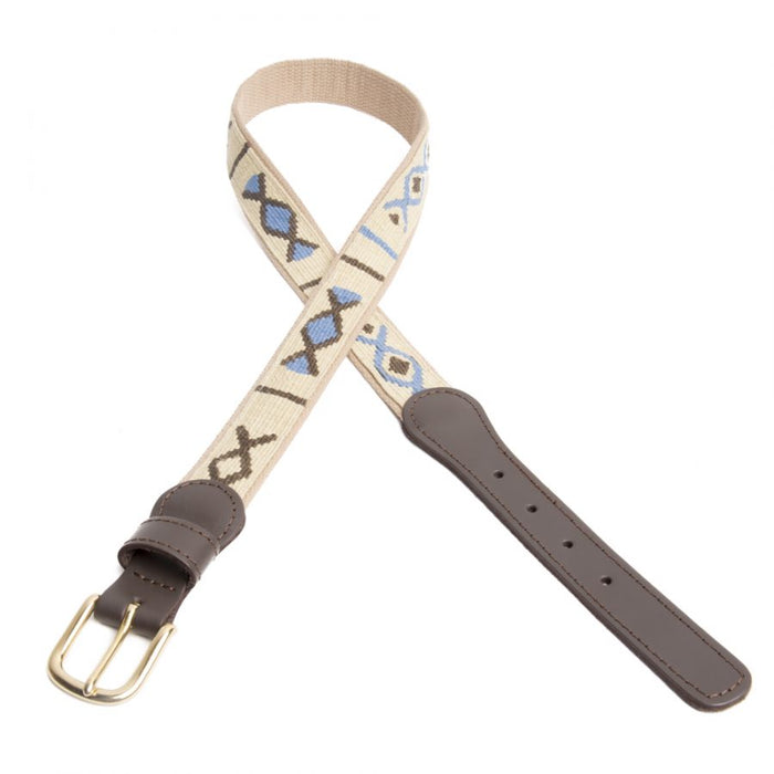 a tail we could wag Cotton and Leather Belt - Block Island
