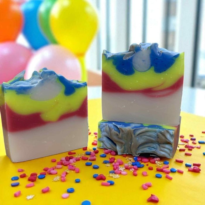 Birthday Cake Soap – 4 oz Handmade Soap Bar with Sweet Vanilla Cake Scent