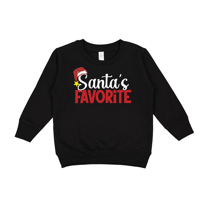 Santa's Favorite Funny Christmas Sweatshirt, Kids Holiday Outfit