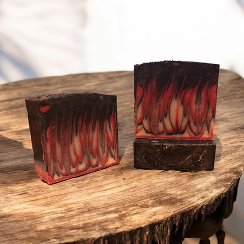 Our luxurious formula is designed to moisturize your skin while providing a deep cleanse. Experience the silky smooth lather that leaves your skin feeling soft and refreshed. Strong burst of sweet cherry fragrance, bar is 4oz