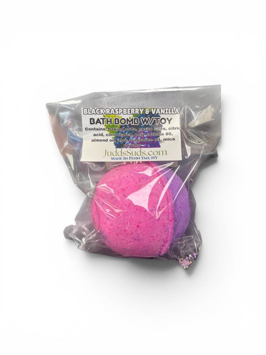 Black Raspberry & Vanilla Bath Bomb – Kids Bath Bomb with Glow-in-the-Dark Surprise Toy