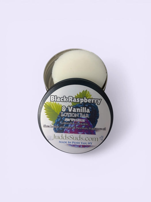 Black Raspberry & Vanilla Lotion Bar | Handmade Berry Body Butter Bar | Long-Lasting Natural Moisture