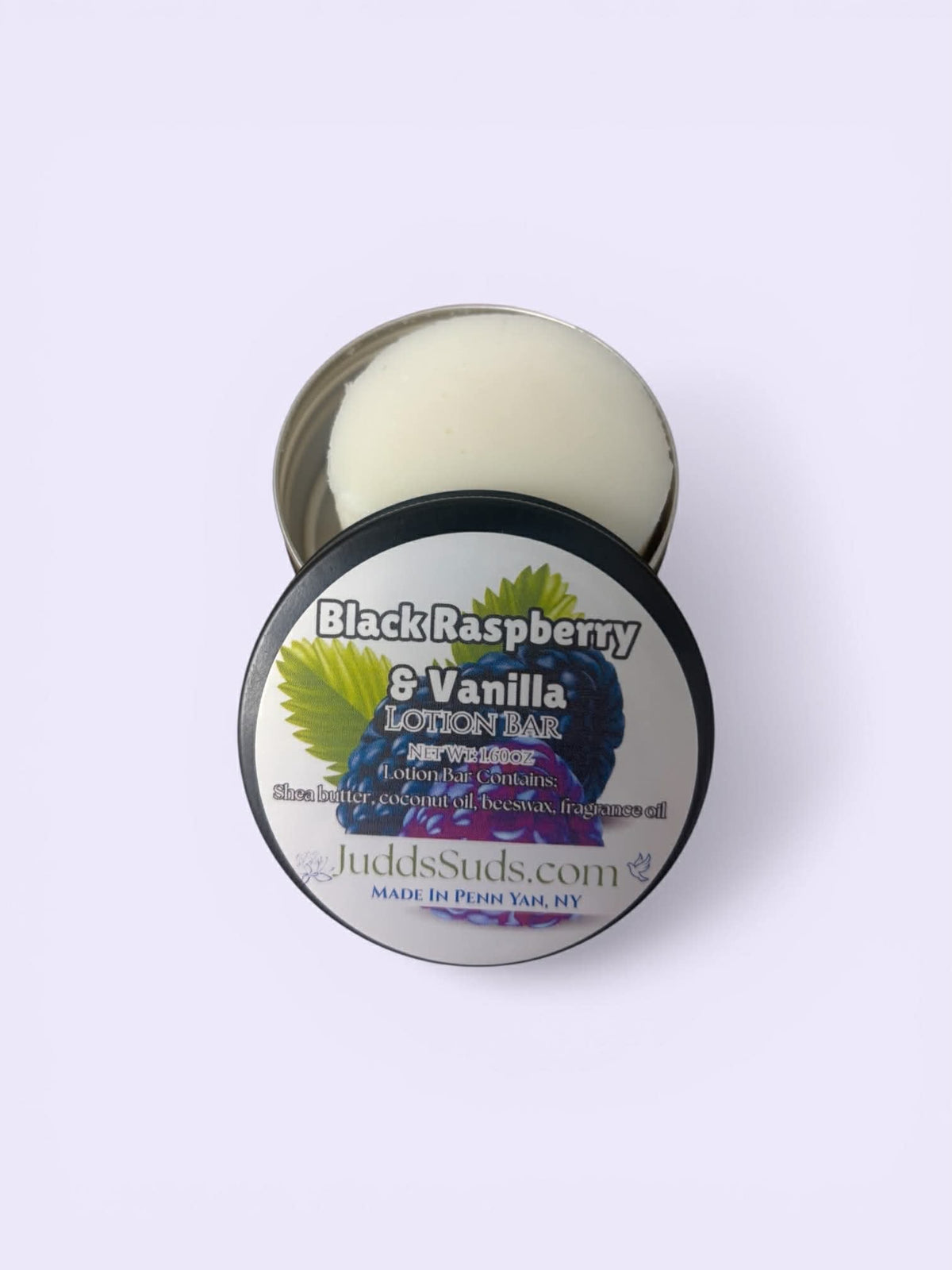 Black Raspberry & Vanilla Lotion Bar | Handmade Berry Body Butter Bar | Long-Lasting Natural Moisture