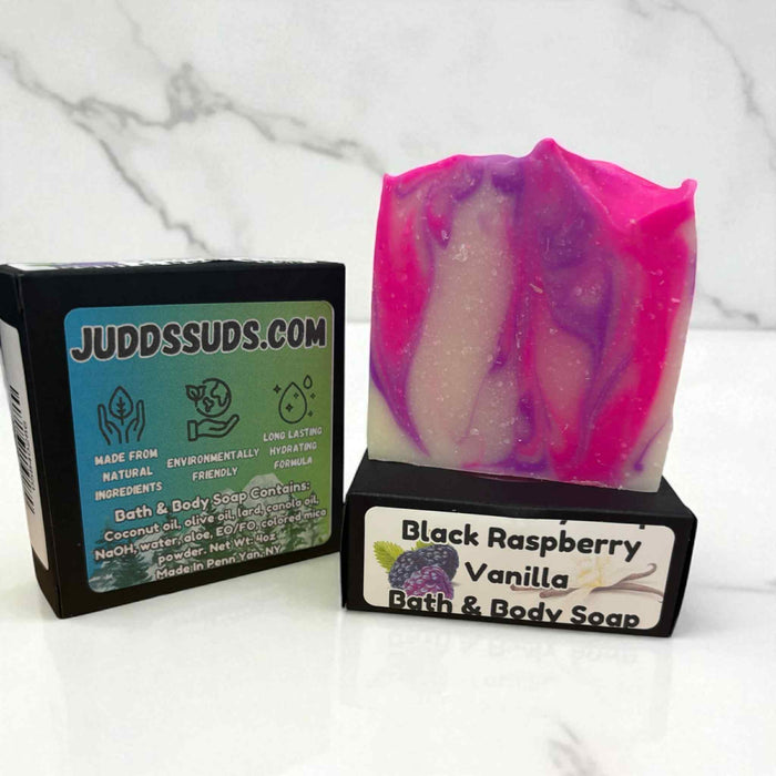 Black Raspberry & Vanilla | Handmade Artisan Bath & Body Soap | 4oz