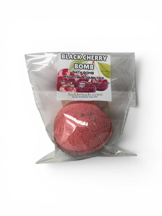 Black Cherry Bomb - Bath Bomb w/Glow in Dark Toy