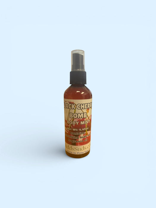 Black Cherry Bomb - Body Mist Spray - handmade body mists by Judds suds | Shop Finger Lakes NY