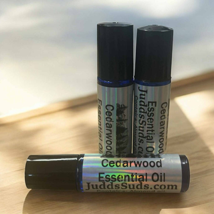 Cedarwood Essential Oil Roller | Grounding Aromatherapy | Calm, Focus & Stress Relief |
