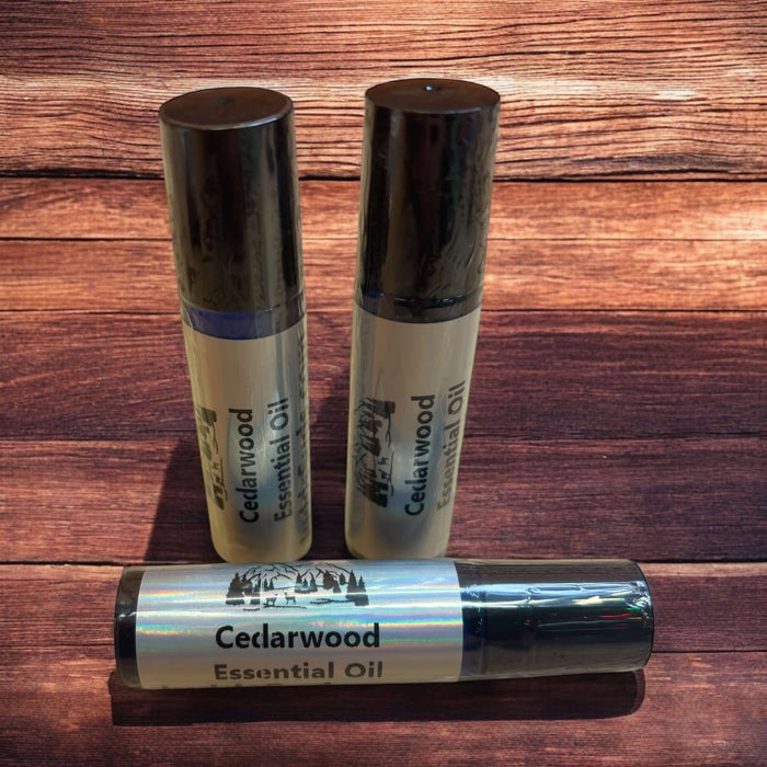 Cedarwood Essential Oil Roller | Grounding Aromatherapy | Calm, Focus & Stress Relief |