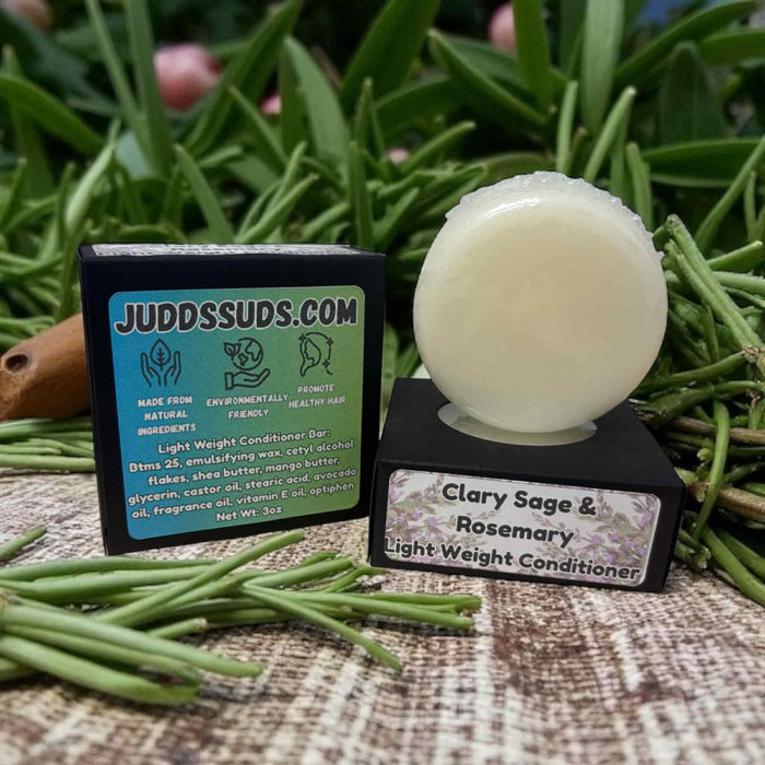 Clary Sage & Rosemary | Lightweight Conditioner Bar | Herbal, Fresh & Nourishing | 3oz
