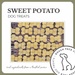 Crunchy Sweet Potato Dog Treats made in small batches by Dough Face Dog Treats.