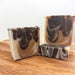 4oz soap bar, colored brown, tan and white. Scented with dirt fragrance oils.