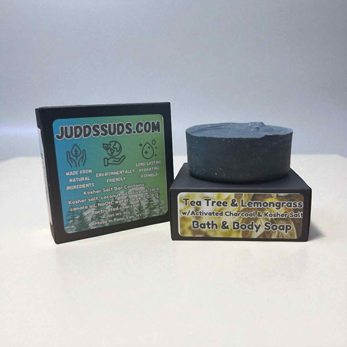 Facial Cleansers, Tea Tree & Lemongrass w/Activated Charcoal and Kosher Salt