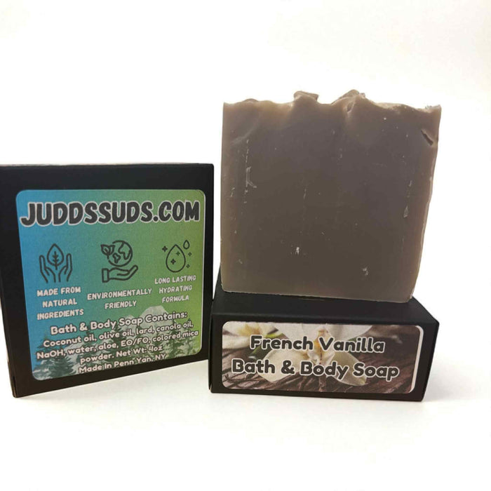 French Vanilla | Handmade Bath & Body Soap | Sweet Creamy Vanilla Bean Scent | 4oz Natural Bar