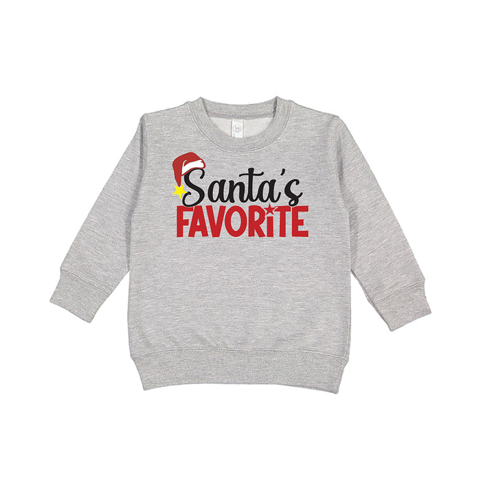 Santa's Favorite Funny Christmas Sweatshirt, Kids Holiday Outfit