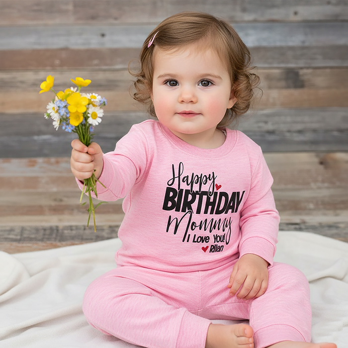 Personalized Happy Birthday Mommy Outfit: Gift For Mom