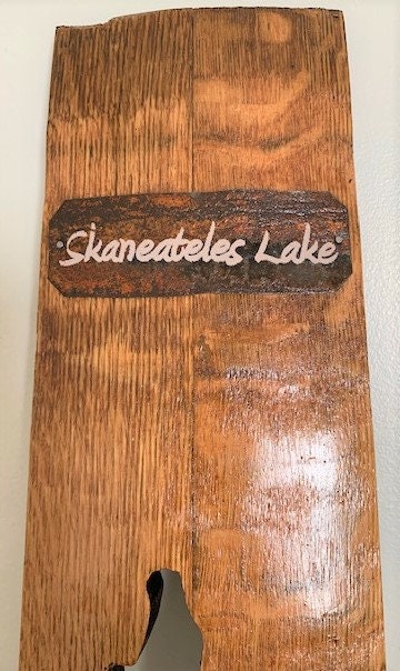 Skaneateles Lake Barrel Stave Wall Hanging