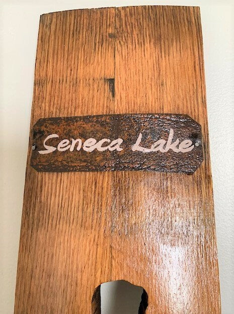 Seneca Lake Barrel Stave Wall Hanging