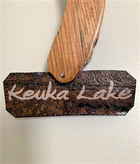 Keuka Lake Cutout Stave Wall Hanging