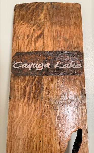 Cayuga Lake Barrel Stave Wall Hanging