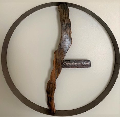 Canandaigua Lake Cutout Hoop Wall Hanging